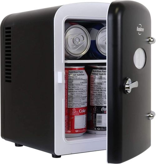Mini refrigerador Koolatron: refrigerador para dormitorio y oficina, enfriador portátil de bebidas de sobremesa, 12 V/110 V, par
