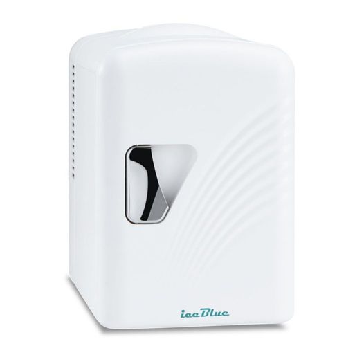 Nevera Iceblue Skincare, mininevera retro de 4 l/6 latas para dormitorio, 110 V CA/12 V CC, enfriadora y calentadora para coche,