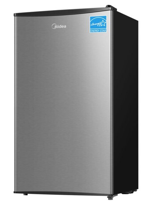 Refrigerador compacto Midea MERM33S1AST de 3.3 pies cúbicos, plateado