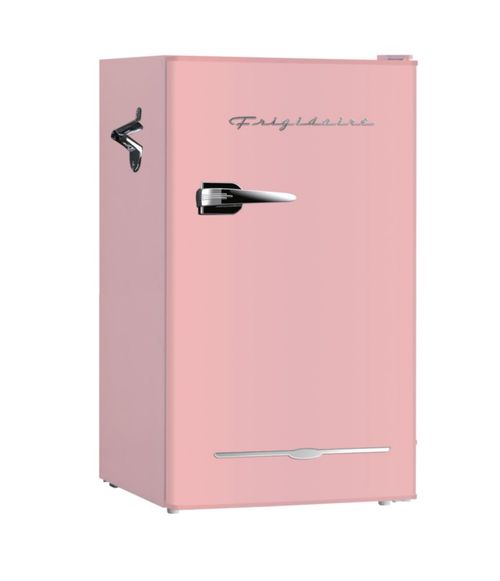 Refrigerador Frigidaire EFR376 Retro Bar con abrebotellas lateral, 3.2 pies cúbicos, rosa/coral