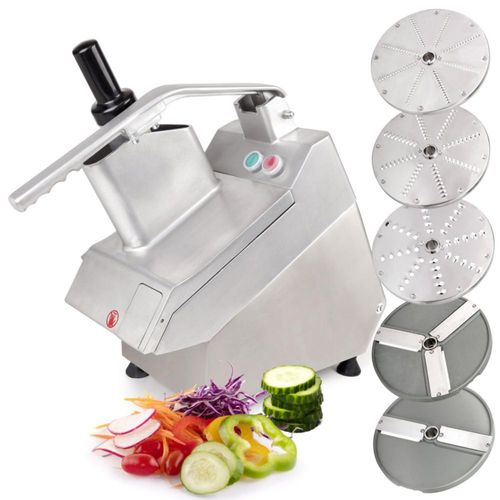 Cortador de verduras y procesador de alimentos comercial Tartle de 550 W - Cortador automático multifunción de 110 V - Rebanador