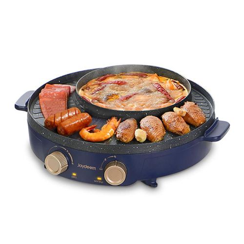 Parrilla eléctrica Joydeem con olla Shabu Shabu, máquina compacta para barbacoa coreana, olla de 2 l, apta para 1-4 personas, JD