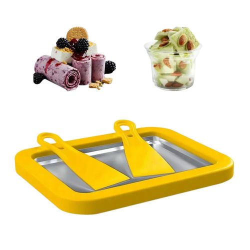 Máquina para hacer rollos de helado, bandeja Sweet Spot, placa fría instantánea, ideal para hacer helados enrollados, granizados