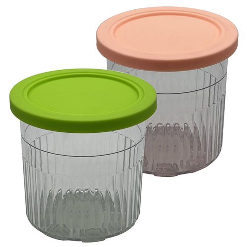Joystar Ice Creami Deluxe Pints ​​(paquete de 2), compatible con las máquinas para hacer helados Ninja NC500 y NC501, original N