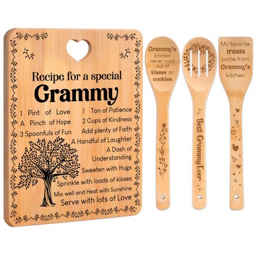 Regalos para los Grammy: "Receta para un Grammy especial", regalo para el Grammy, juego de tablas de cortar, juego de utensilios