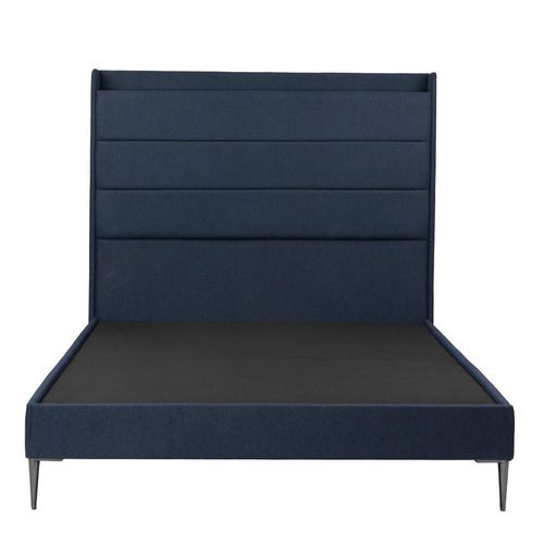 Cabecera Matrimonial Trinity Wing+ Base Cama Slim Azul TRY