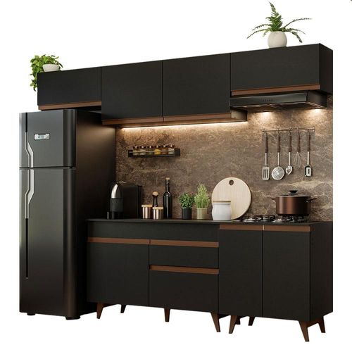 Cocina Integral Completa 260 cm Reims Negro Madesa 10