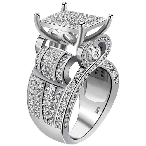 Anillos de Promesa MXZWP-001 ZirconWhisper Circonia Anillos de Compromiso