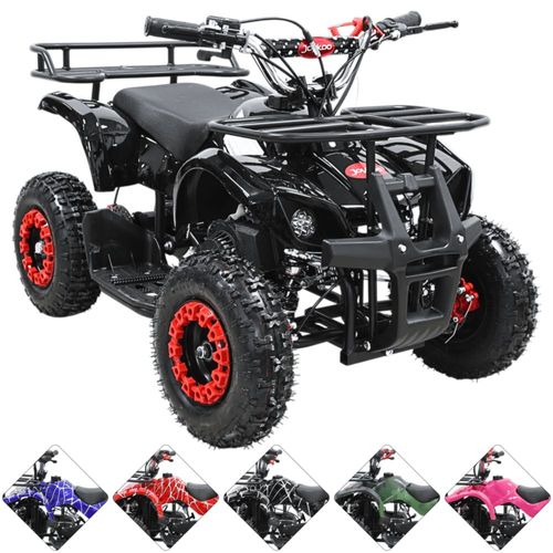 Cuatrimoto a Gasolina 49cc 2T Suspensión de Resorte Arranque Manual Freno de Disco Carga Máx 80 kg Hasta 40 km/h - Negro