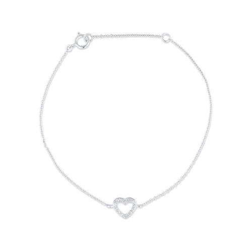 PULSERA  ORO BLANCO 14K CON 5 PTS DE DIAMANTE