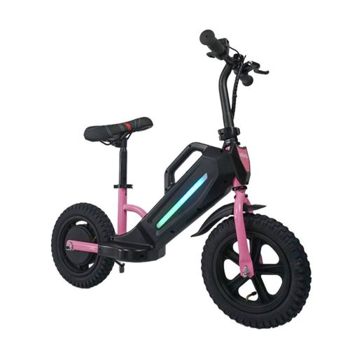 Bicicleta Electrica Infantil Moboss K01 Motor 180W 24V Rosa