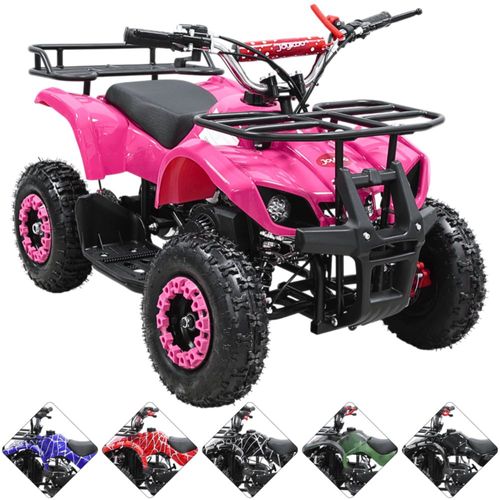 Cuatrimoto a Gasolina 49cc 2T Suspensión de Resorte Arranque Manual Freno de Disco Carga Máx 80 kg Hasta 40 km/h - Rosa