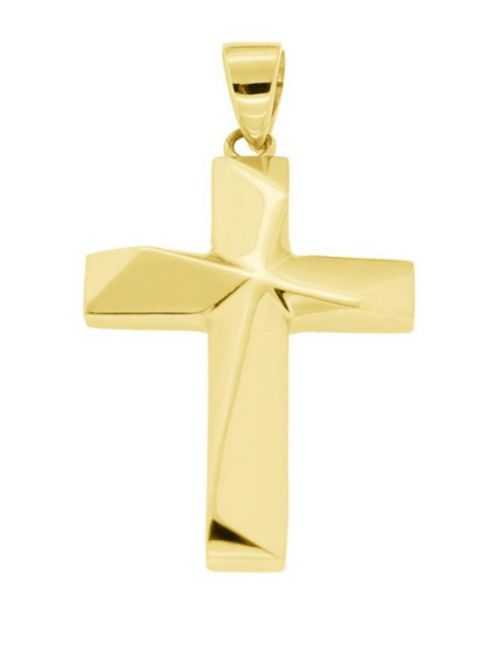 Cruz Oro 14k CRISTAL JOYAS JDOCRU7411