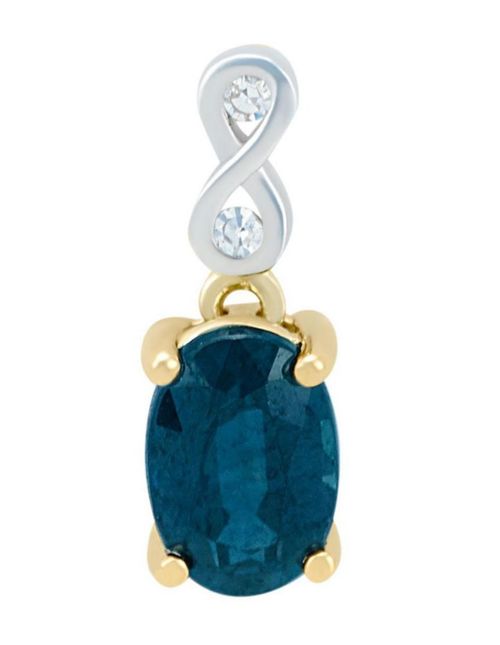 Dije Oro Bicolor 14k Con Dte Y Zaf CRISTAL JOYAS INTKP0513640S