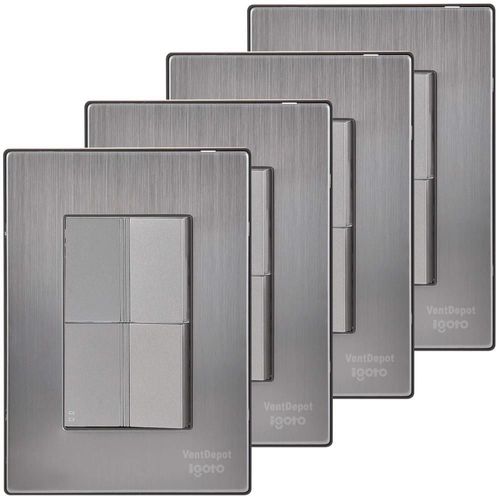 Placas con Interruptores MXIIO-004 Inoxium1A1ESilver Placa Apagador