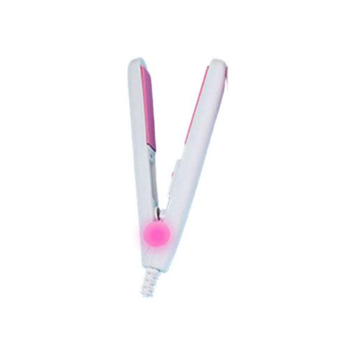 Mini Plancha Para El Cabello Portátil Color Blanco