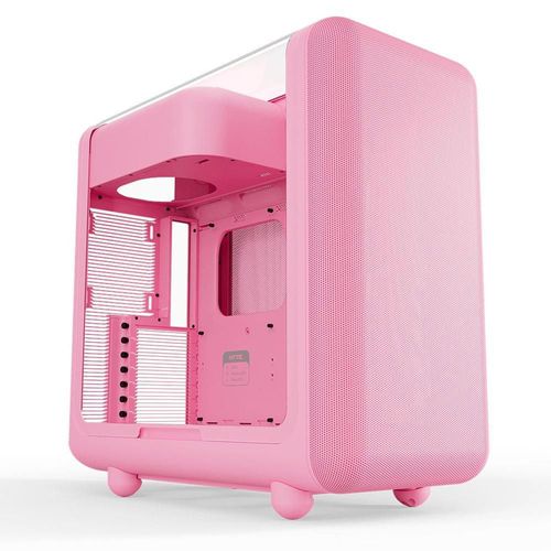 Gabinete gamer hyte x50 e-atx usb-c rosado