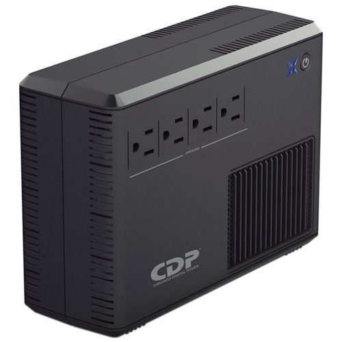 Regulador CDP RUPR604, 30kW/6000VA, Entrada de 120V, 4 Puertos NEMA 5-15R, Color Negro.