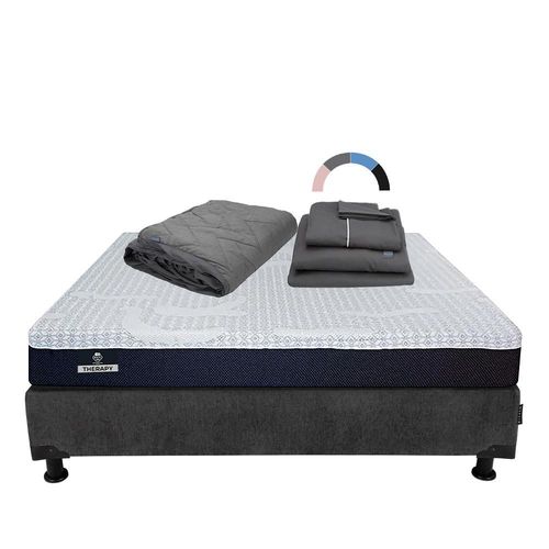 Colchon Queen Size Spring Air Therapy+ Box+ Protector Lux+ Sabanas Royal RGH