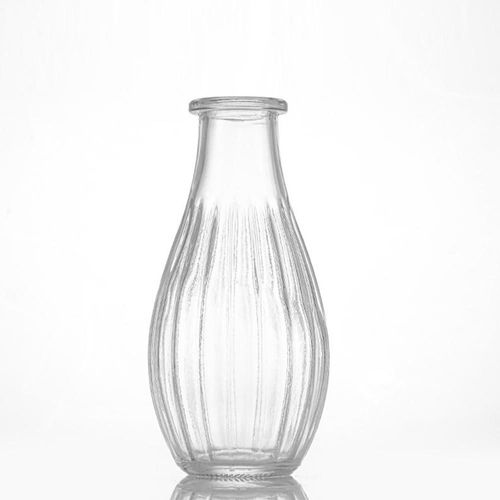 Jarrón de vidrio, transparente, decoración del hogar.HOGAWAY