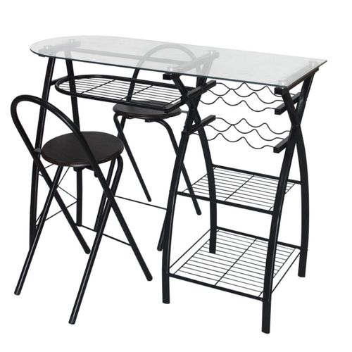 Barra de Vidrio con dos bancos