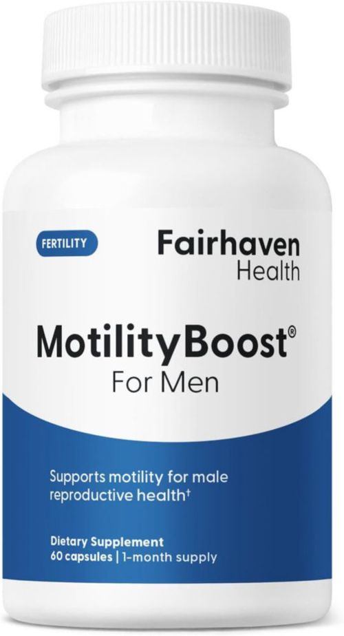 Fairhaven Health MotilityBoost For Men 60 cápsulas Suplemento dietético para fertilidad masculina movilidad y salud reproductiva