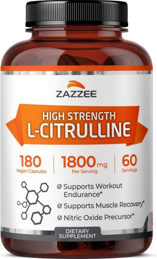 Zazzee Naturals L-citrulline Rendimiento Deportivo 180 Caps Sin Sabor