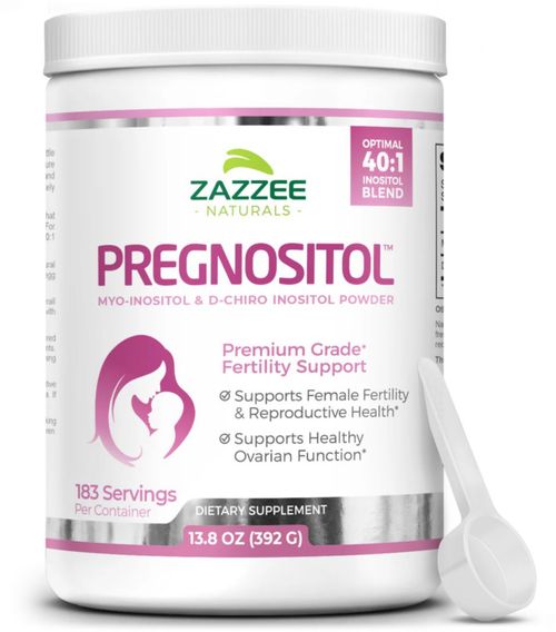 Zazzee Pregnositol Equilibrio Hormonal Y Fertilidad 392g Sin Sabor