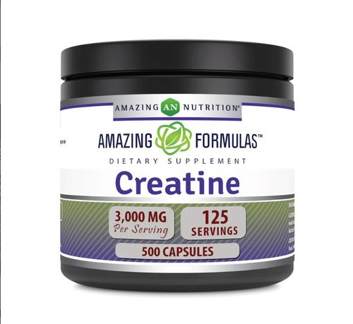 Amazing Formulas Creatina Aumento Masa Muscular 500 Cáps Sin Sabor