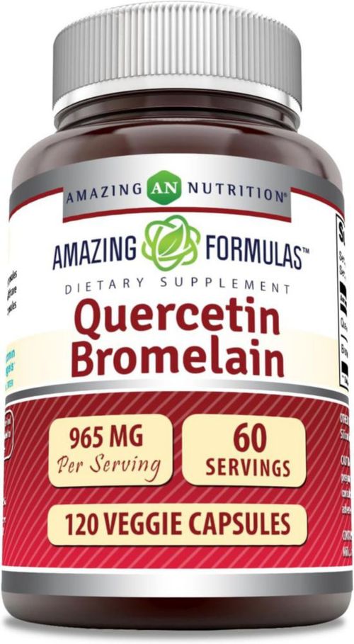 Amazing Formulas Quercetin Bromelain 965 Mg 120 Cápsulas Sin Sabor
