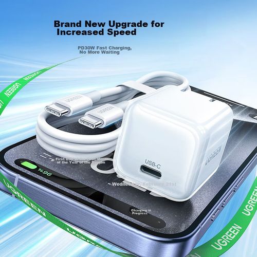 Cargador UGREEN GaN 30W iPhone 15 Pro