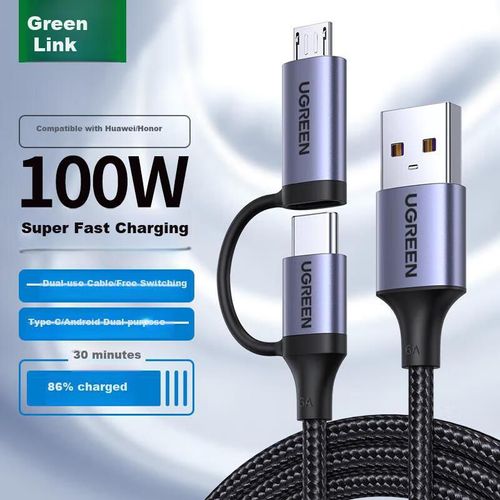 Cable UGREEN Type-C/MicroUSB 66W 1m