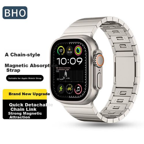 Correa De Acero Inoxidable Bho Para Apple Watch Series 10/Ultra 2/9/8/7/6/Se 2 Con Cierre Magnético