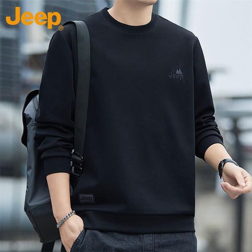JEEP Sudadera Manga Larga Negra Para Hombre