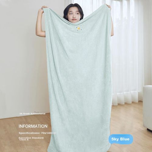 Toalla de baño bordado galaxia 140x70cm Azul