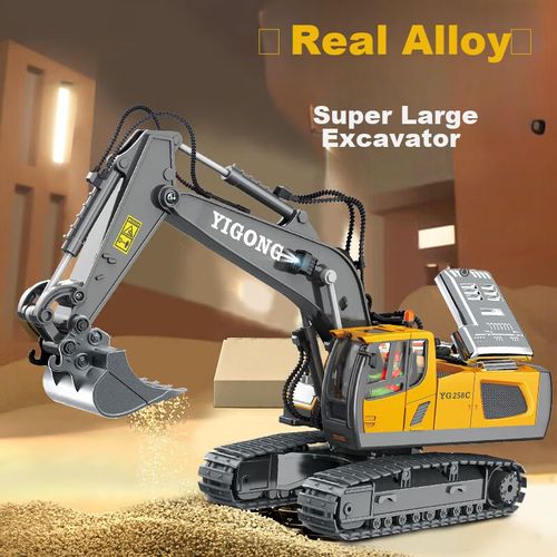 Excavadora de control remoto MI XIAOSHU 11 Canales de aleación Roja para niños de 3 a 6 años