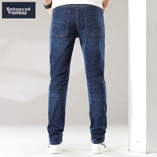 Pantalones ZENGZHI Azules Rectos