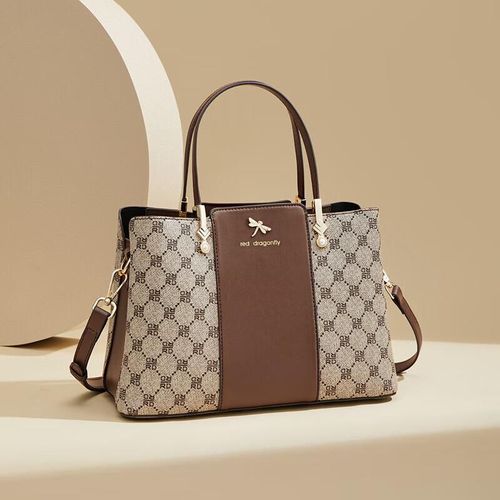 Bolso de Hombro Cruzado Libélula Roja Café