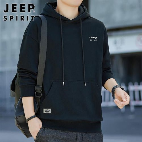 JEEP SPIRIT Sudadera con Capucha Negra Para Hombre