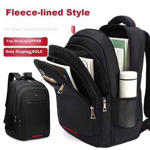 Mochila ligera Hui Li de gran capacidad Negra unisex