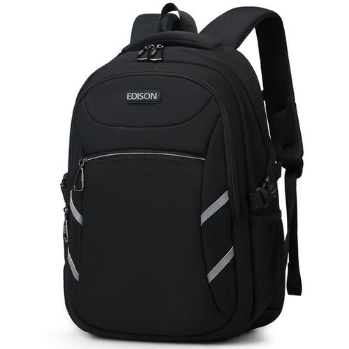 Mochila escolar Edison 200823-1G de poliéster Negra para unisex