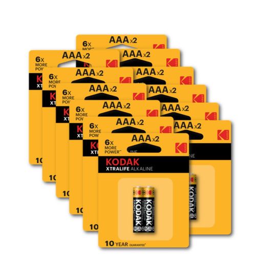 Pila Alcalina Kodak Xtralife AAA blister 24 pzas (2x12)