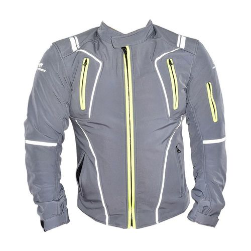 Chamarra moto con protecciones talla m softshell hebotech