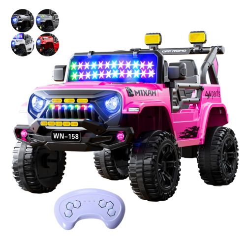 Montable Eléctrico Jeep Dodo Kids Bwn158 Luces Led 6v Sonido Rosa