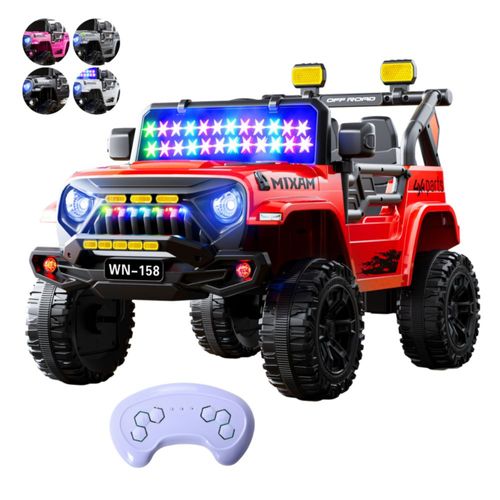 Montable Eléctrico Jeep Dodo Kids Bwn158 Luces Led 6v Sonido Rojo