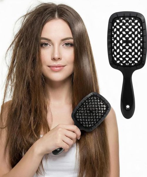 Cepillo para Cabello Antinudos con Mango Ergonómico Bluelander, Cepillado Sin Dolor en Cabello Rizado o Lacio, Ligero y Ventilado