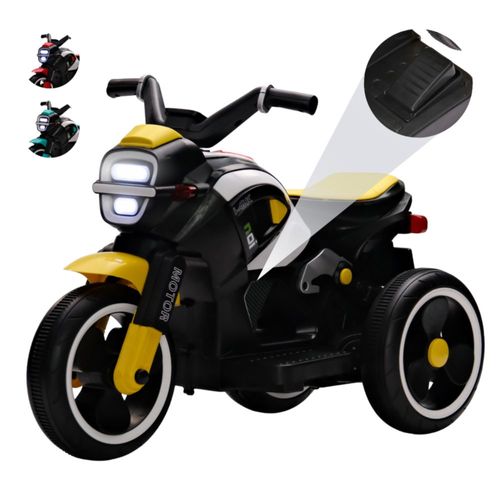 Trimoto Eléctrica Dodo Kids Bbf216 Montable Luces Led Amarillo