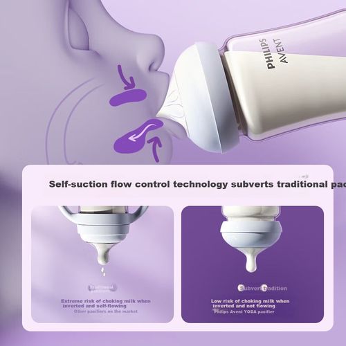 Biberón AVENT Natural Suave Diámetro Amplio 3-6m