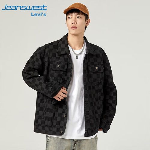 Chamarra JEANSWEST de mezclilla con forro polar negro para hombre