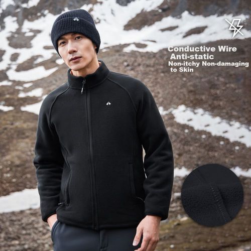 Chamarra Pioneer Camp forro polar Negro para hombre